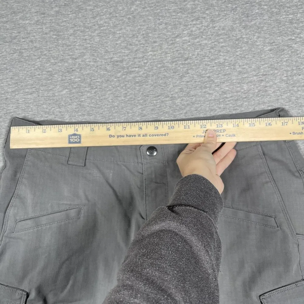 5.11 Tactical Cargo Shorts Mens 34 Gray Polyester Cotton Canvas Pockets 10in